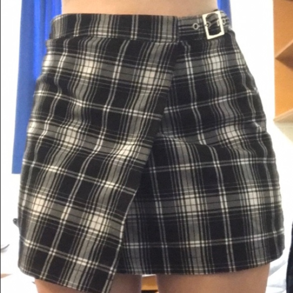 Brandy Melville Plaid Wrap Skirt